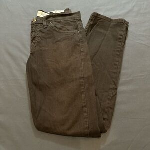 Brown Straight-Leg Jeans
